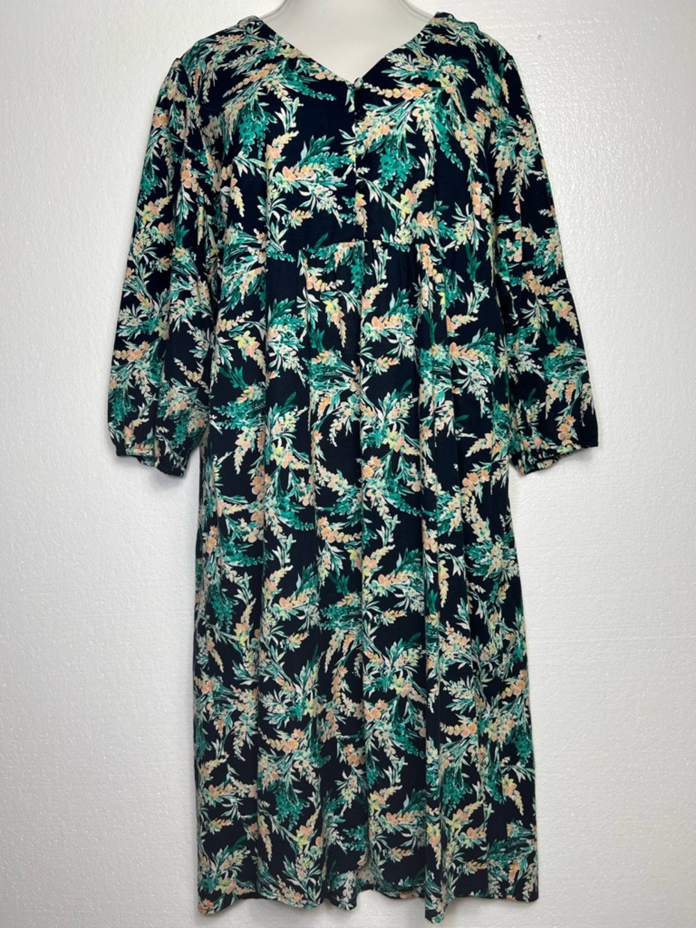 J. Jill Exotic Blooms Garden Floral cotton Shift Dress size XL